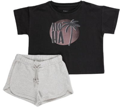 סט חולצה ומכנסיים שחור מבית Minene - מידה 4-5