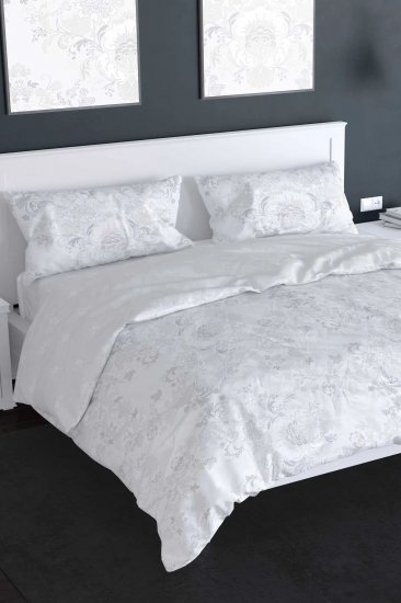 סט מצעי כותנה Roslina למיטת יחיד בגודל 90X200 מבית Vardinon - צבע לבן