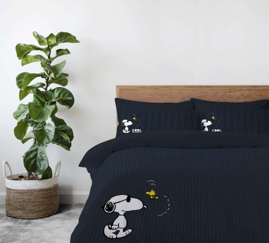 סט מצעים למיטה זוגית 100% כותנה 180X200  Cool Blooded Snoopy ס''מ Red Chilli