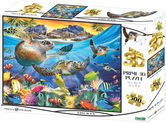 פאזל 500 חלקים מבית Prime3D - חוף הצבים