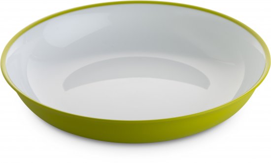 צלחת עמוקה מפלסטיק אנטיבקטריאלי בגודל 20 ס''מ Omada Sanaliving - ירוק כהה