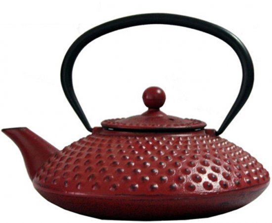 קומקום ברזל יצוק תואם אינדוקציה 1.2 ליטר Food Appeal Hibiscus צבע אדום