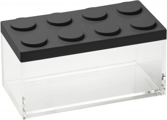 קופסת אחסון מודולרית מלבנית 1.5 ליטר Omada Brickstore – שחור