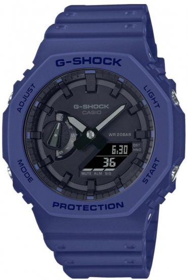 שעון יד אנלוגי-דיגיטלי משולב לגברים Casio G-Shock GA-2100-2ADR – צבע כחול