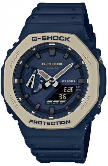 שעון יד אנלוגי-דיגיטלי משולב לגברים Casio G-Shock GA-2110ET-2ADR – צבע כחול