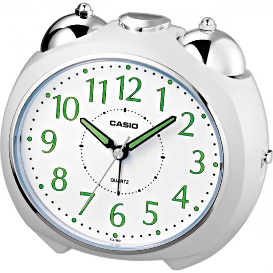 שעון מעורר אנלוגי רטרו TQ-369-7DF - צבע לבן