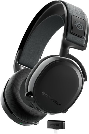 אוזניות גיימינג אלחוטיות +SteelSeries Arctis 7 ל-PS5/PS4 - צבע שחור