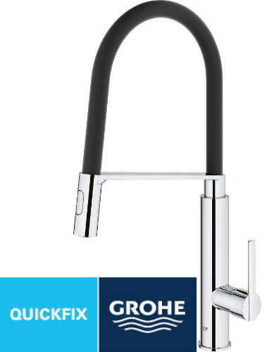 ברז נשלף מגנטי לכיור GROHE דגם Feel - צבע כרום