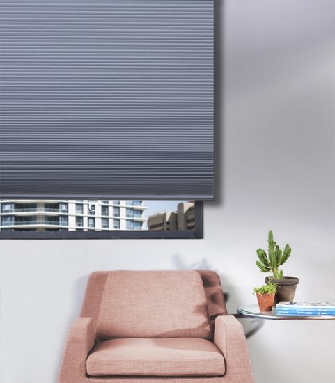 וילון קפלים דו שכבתי 140X160 ס''מ Homestyle - אפור