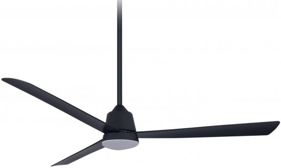 מאוורר תקרה 60 אינץ' 3 כנפיים עם גוף תאורה ושלט רחוק Star WET - צבע שחור מט