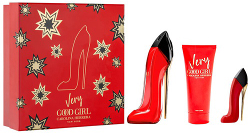 מארז בושם לאישה 80 מ''ל  Carolina Herrera Very Good Girl + בושם 7 מ''ל או דה פרפיום E.D.P +  קרם גוף 100 מ''ל