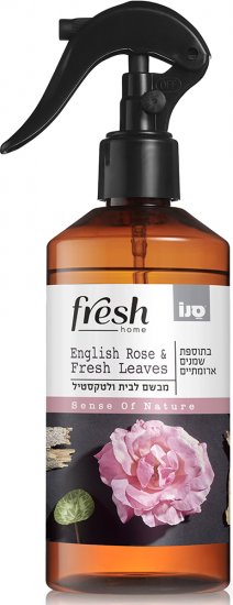 מבשם לבית סנו Fresh בניחוח ורד אנגלי ועלים טריים - נפח 300 מ''ל