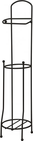 מעמד אחסון לנייר טואלט ברונזה + מחזיק נייר עץ Aquila - צבע שחור