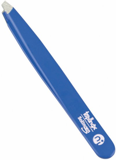 פינצטה 9 ס''מ ראש ישר מבית Niegeloh Solingen - צבע כחול