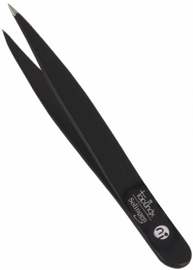 פינצטה 9 ס''מ ראש נקודה מבית Niegeloh Solingen - צבע שחור