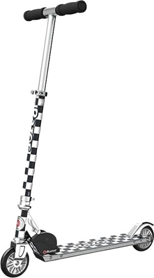 קורקינט לילדים Razor A מהדורה מיוחדת משבצות שחור לבן