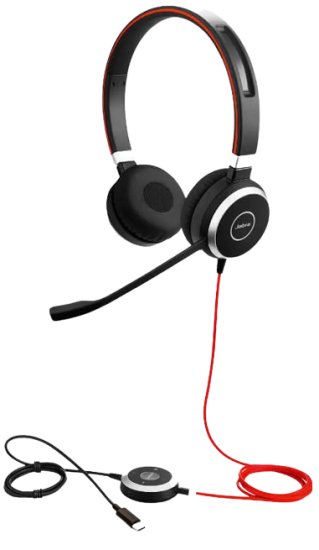 אוזניות חוטיות Jabra Evolve 40 MS Stereo - צבע שחור