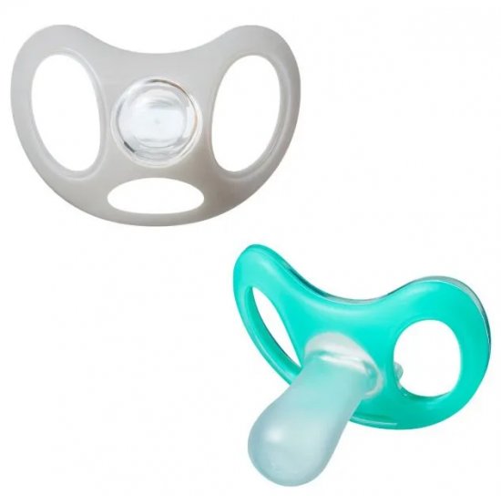 זוג מוצצים 6-18 חודשים Tommee Tippee Advanced Sensitive - אפור טורקיז