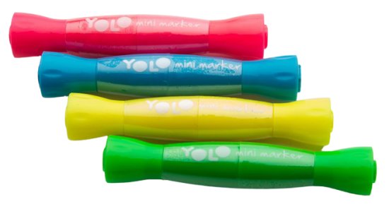 מארז 4 מיני מרקרים ריחניים מבית YOLO