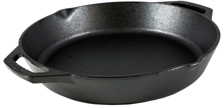 מחבת 2 ידיות מברזל יצוק 26 ס''מ Lodge