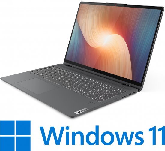 מחשב נייד עם מסך מגע Lenovo IdeaPad Flex 5-16ALC7 82RA004HIV - צבע Storm Grey