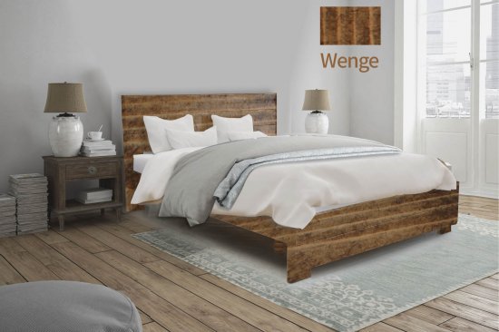 מיטה זוגית 160x200 דגם 5003 עץ אורן מלא + מזרן מתנה מבית Olympia - צבע וונגה