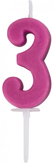 נר בצורת הספרה 3 Ibili