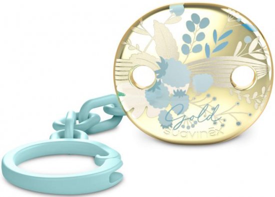 קליפס פרימיום למוצץ Suavinex Gold - צבע תכלת