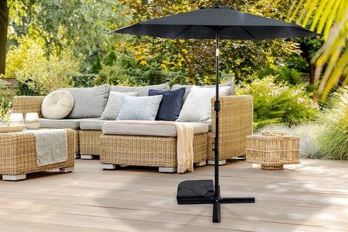 שמשיה עגולה 2.7 מטר דגם MU7010 מבית Playa - צבע אפור כהה