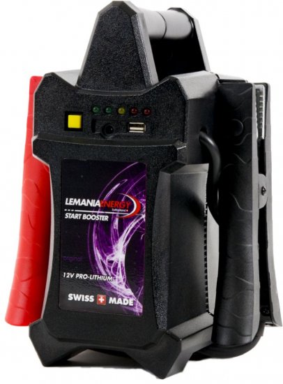 בוסטר התנעה לרכב עם סוללת ליתיום מקצועית Lemania Energy 2200A L24 LifePo4