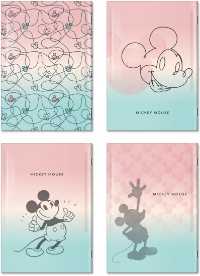 מארז 5 מחברות 10 שורות A5 מבית Palphot - מיקי מאוס צבעוני