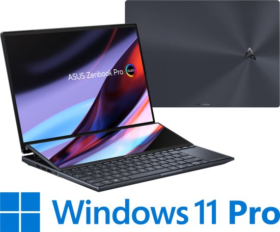 מחשב נייד עם מסך מגע Asus Zenbook Pro 14 Duo OLED UX8402ZE-M3023X - צבע Tech Black