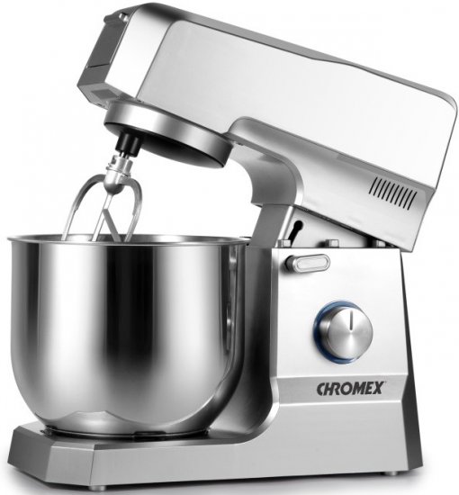 מיקסר מקצועי 8 מהירויות 1000W קערה 7 ליטר Chromex גימור נירוסטה