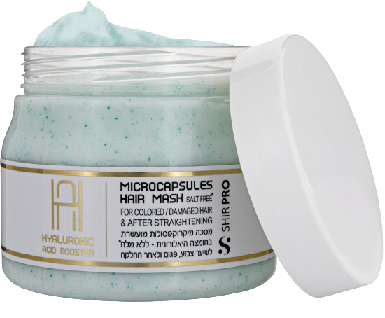 מסכה מיקרו קפסולות מועשרת בחומצה היאלורונית מבית Shir Pro - נפח 500 מ"ל