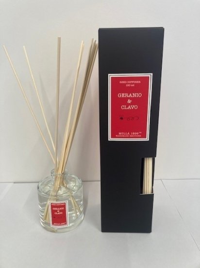 מפיץ ריח מקלות דוחה זבובים 100 מ"ל Cereria Molla -  גרניום וציפורן