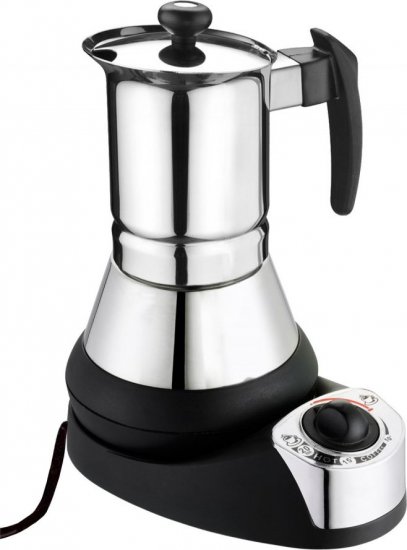 מקינטה חשמלית ל-4 כוסות קפה G.A.T Italia Nova Inox Timer - כסוף