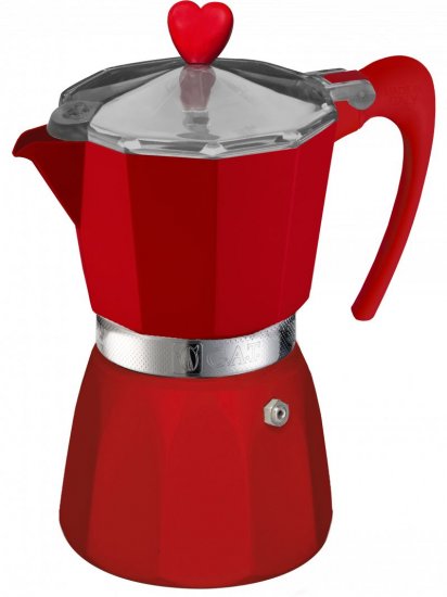 מקינטה להכנת אספרסו ל- 3 כוסות G.A.T Italia Rossana - צבע אדום