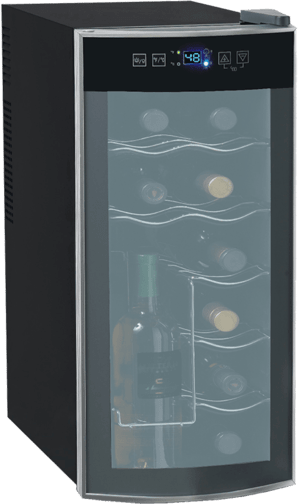 מקרר יין ל-12 בקבוקים Landers BCW35 צבע שחור