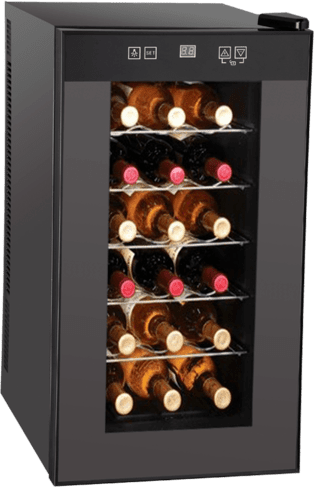 מקרר יין ל-18 בקבוקים Landers BCW50 צבע שחור