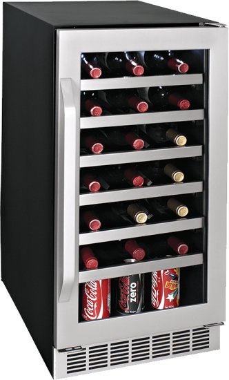 מקרר יין ל-34 בקבוקים Landers LA83WS דלת נירוסטה