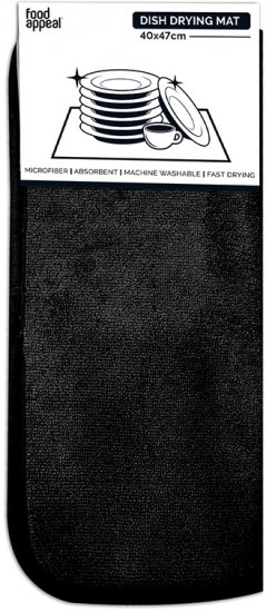 משטח לייבוש כלים 40X47 ס''מ Food Appeal - צבע שחור