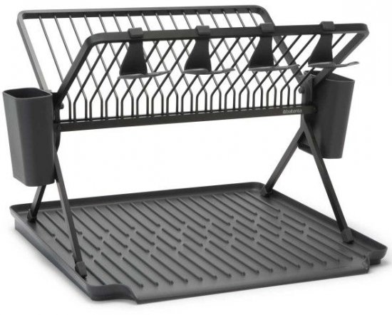 מתקן לייבוש כלים גדול מתקפל Brabantia צבע שחור