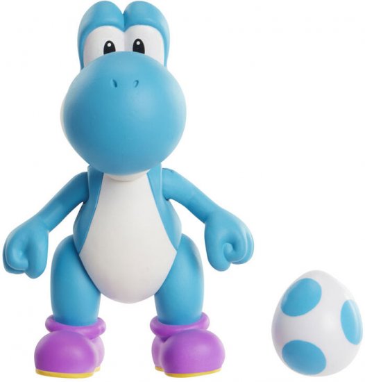 סופר מריו - בובת יושי תכלת 10 ס''מ מבית Jakks Pacific