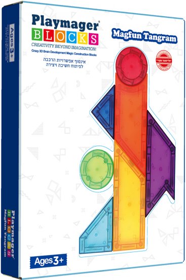 קוביות טנגרם מגנטיות A 61 חלקים Playmager