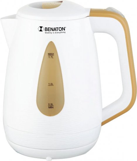 קומקום חשמלי 1.7 ליטר Benaton BT-8041 - צבע לבן / כתום