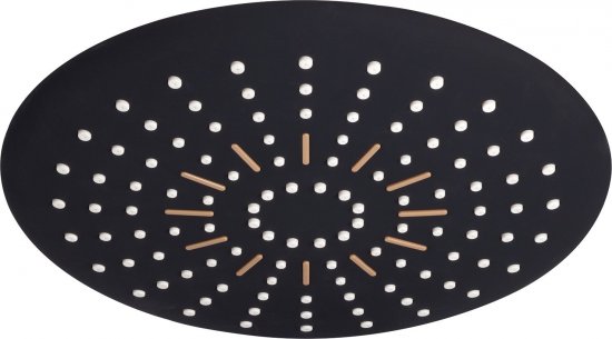 ראש מקלחת עגול 22 ס''מ Aquila Yaar - צבע שחור