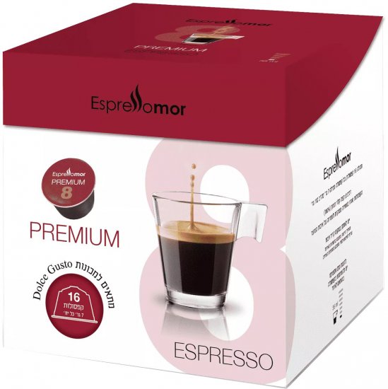 16 קפסולות Premium תואמות Dolce Gusto מבית Espresso Mor