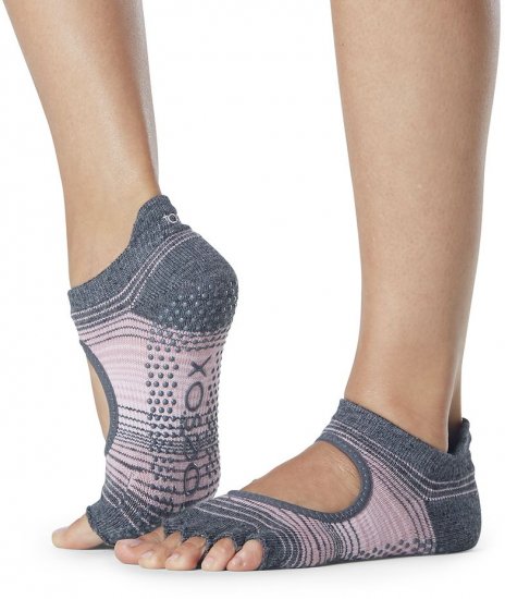 גרבי אחיזה 5 אצבעות חצויות Toesox Half Toe Bellarina מידה S צבע Echo