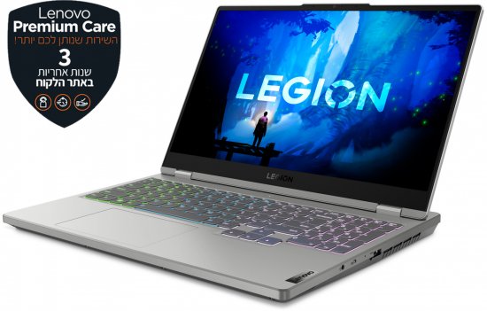 מחשב נייד Lenovo Legion 5-15IAH7 82RC004WIV - צבע Cloud Grey