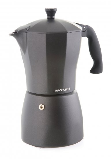 מקינטה אלומיניום ל-6 כוסות מבית Arcosteel - שחור